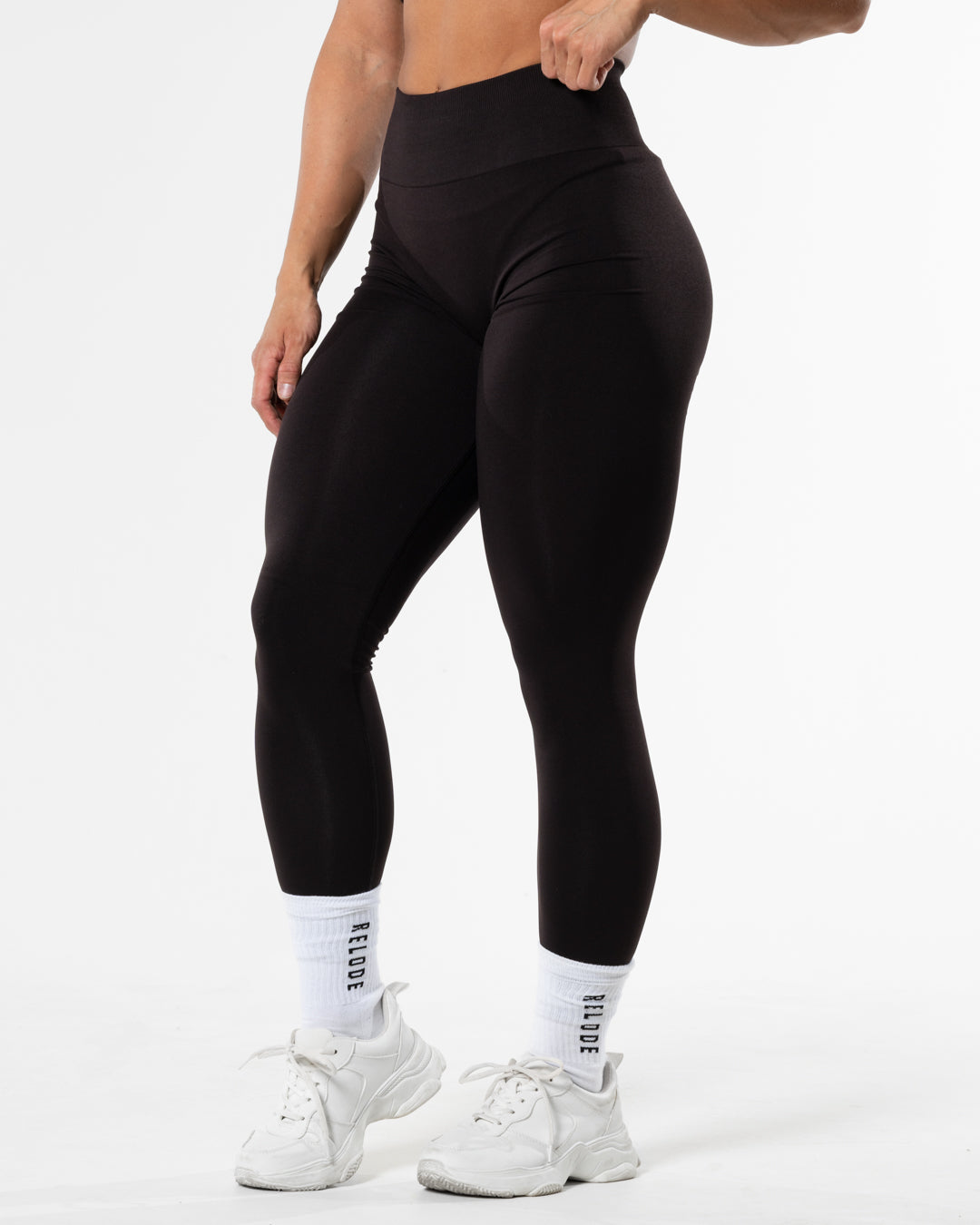 Prime Scrunch Tights - Deep Brown